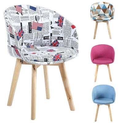 Good Design Nordic Banquet Room Big Seat Fabric Arm Chair Dining