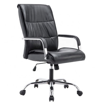 Ergonomic Comfort Revolving Black Leather Table Office Chair Chairs Sale