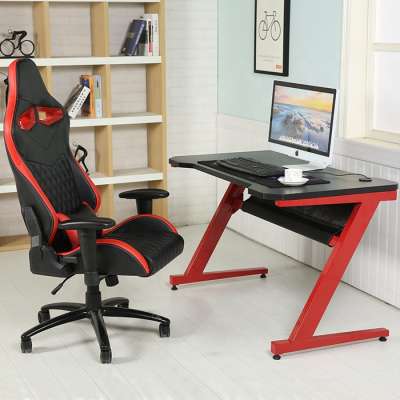 Wholesale Red latest design desk top computer table for e-sports