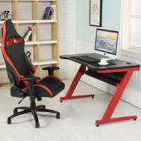 Wholesale Red latest design desk top computer table for e-sports