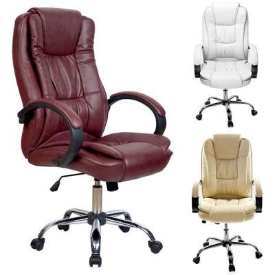 2020 Modern Leather Heavy Duty Mid Century Home Office Chair Executive