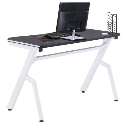 Modern LED Light Big Size Desktop PC Table White Computer Desks for Home